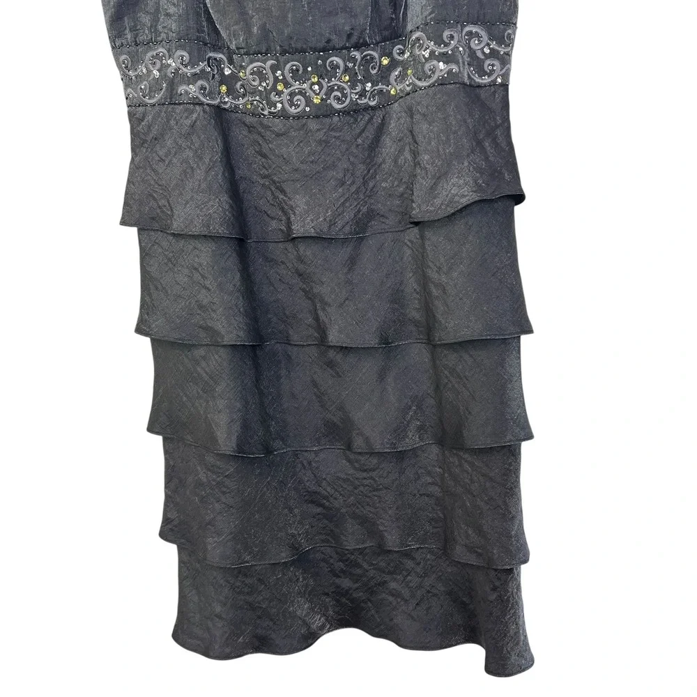 R&M Richards Woman‎ Tiered Dress Embellished Formal Party Size 16W (1 Piece)